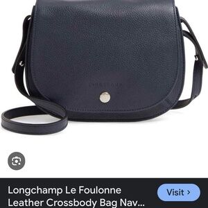 Longchamp Stylish Navy Blue Crossbody Bag
